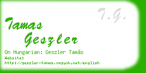 tamas geszler business card